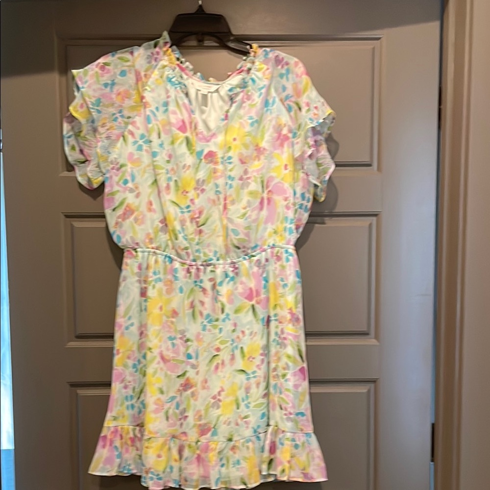 Floral Women’s Lauren Conrad size large Dress in Pastel Colors